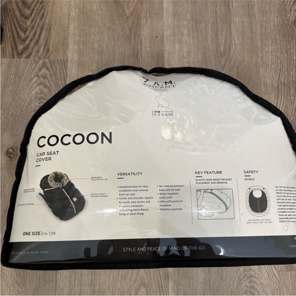 NWT 7AM Enfant Car Seat Cocoon in Tundra Black !! - Picture 12 of 16